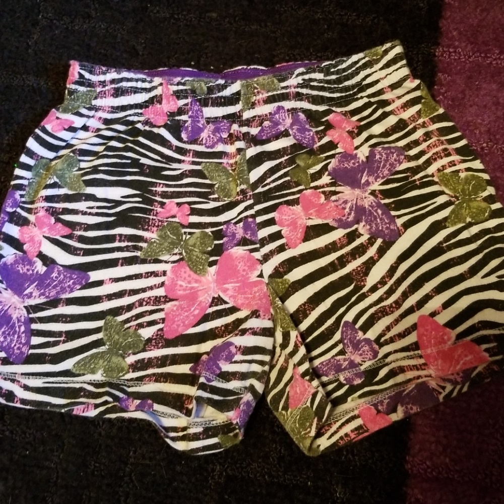 Girls faded glory size 6/6x butterfly shorts